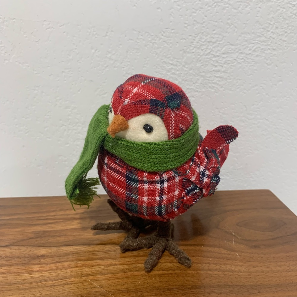 Target 2013 Holiday Featherly Friend Bird Christmas Wondershop green Scarf Plaid